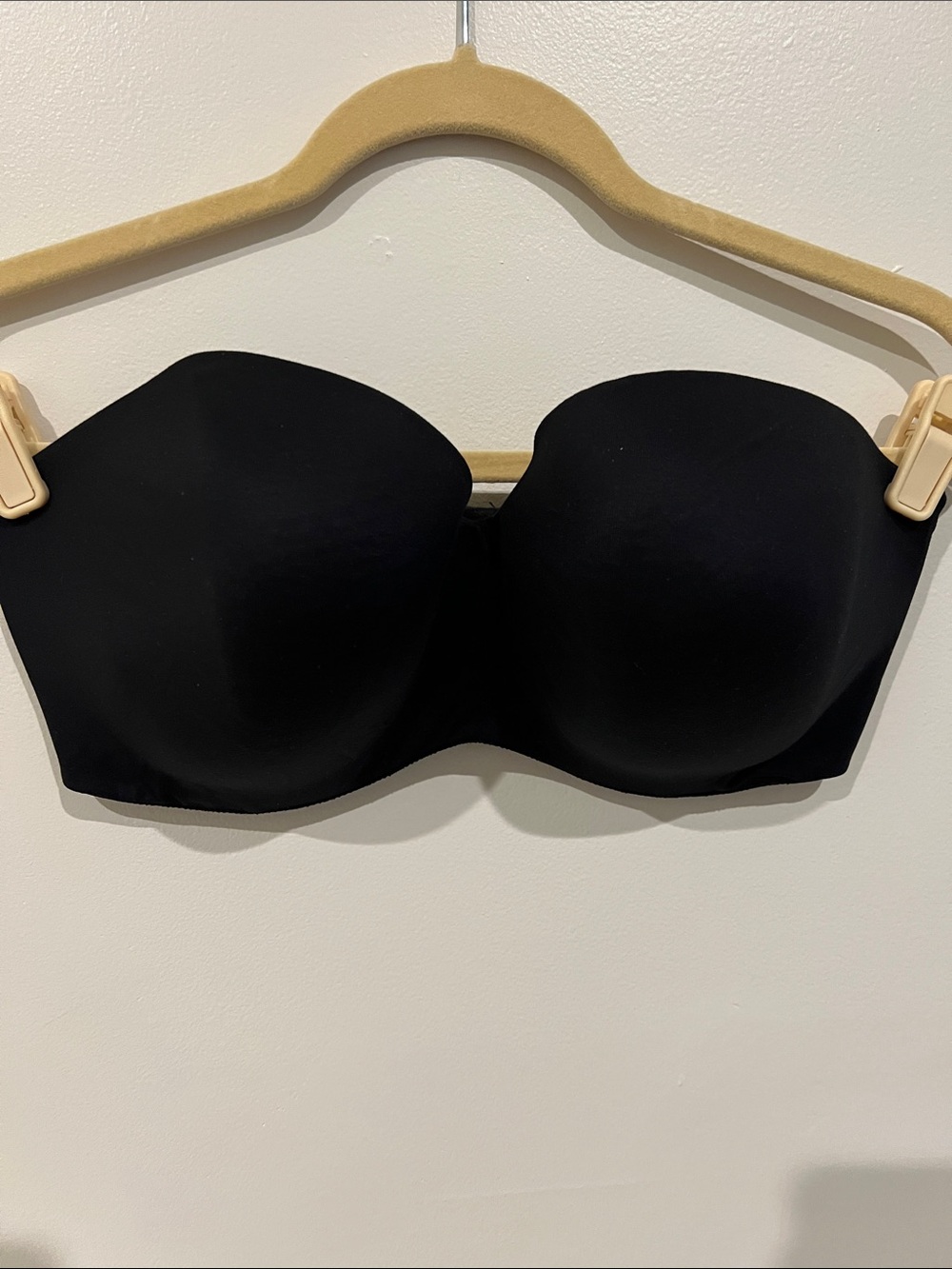 Victoria's Secret Black Strapless Molded Cup Bandeau